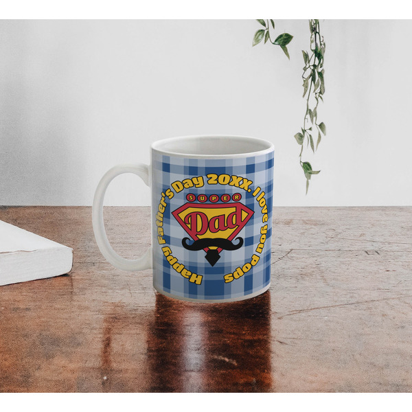 Hipster Dad Personalized Coffee Mug - Lifestyle