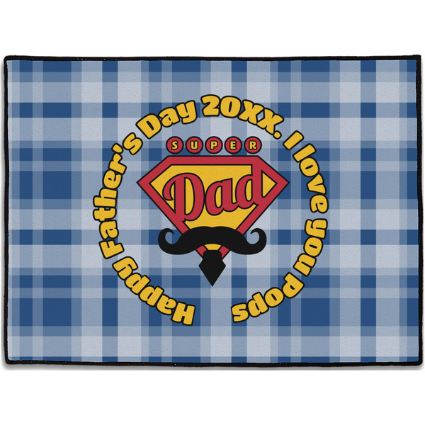 Custom Hipster Dad Door Mat - 24"x18" (Personalized)