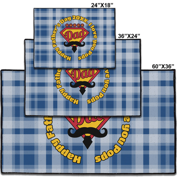 Hipster Dad Personalized Door Mat - Group Parent IMF