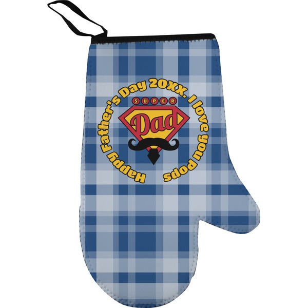 Custom Hipster Dad Right Oven Mitt (Personalized)