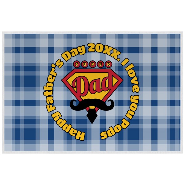 Hipster Dad Personalized Placemat (Back)