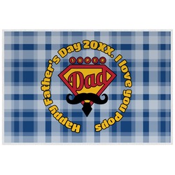 Hipster Dad Laminated Placemat w/ Name or Text