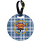 Hipster Dad Personalized Round Luggage Tag