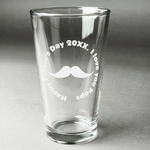 Hipster Dad Pint Glass - Engraved (Personalized)