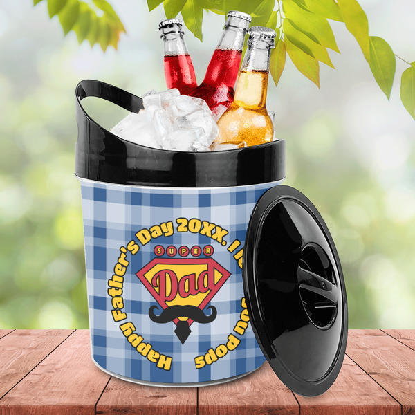 Hipster Dad Plastic Ice Bucket - LIFESTYLE