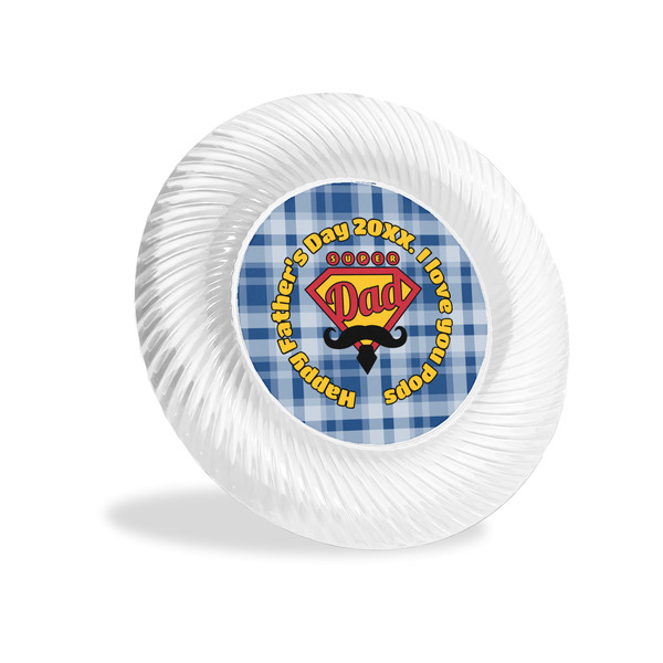 Custom Hipster Dad Plastic Party Appetizer & Dessert Plates - 6" (Personalized)