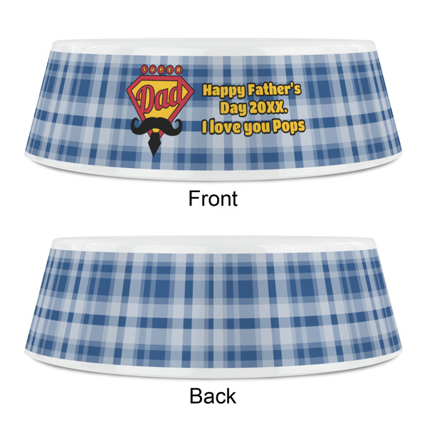 Hipster Dad Plastic Pet Bowls - Small - APPROVAL