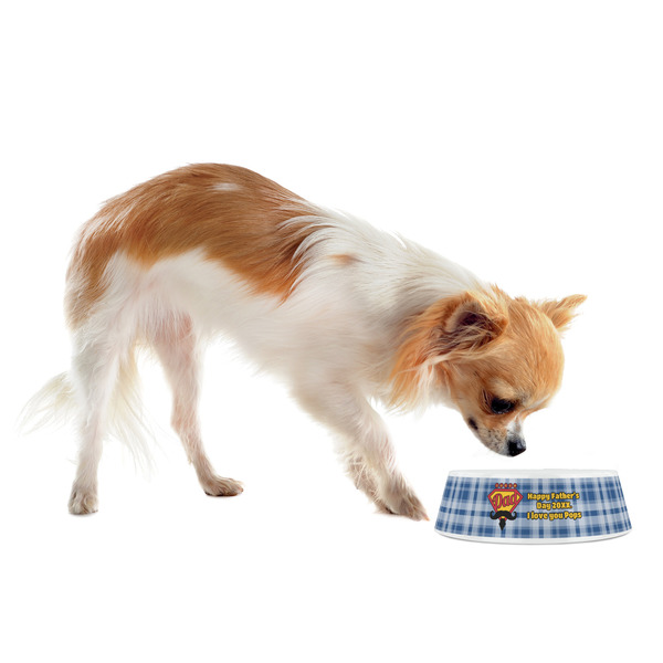 Hipster Dad Plastic Pet Bowls - Small - LIFESTYLE