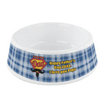 Hipster Dad Plastic Dog Bowl - Small (Personalized)