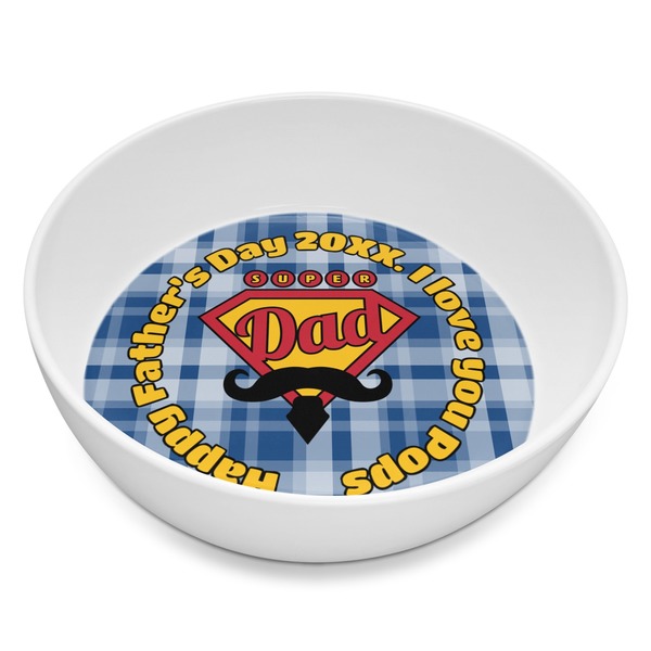 Custom Hipster Dad Melamine Bowl - 8 oz (Personalized)