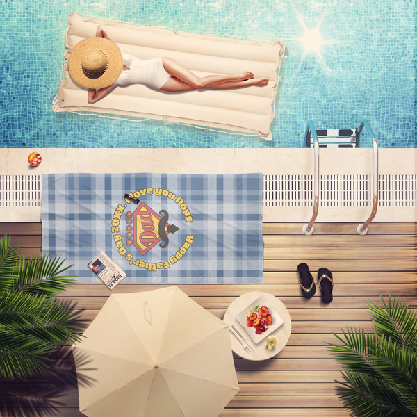 Hipster Dad Pool Towel Lifestyle