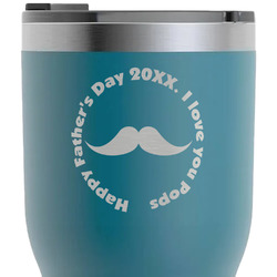 Hipster Dad RTIC Tumbler - Dark Teal - Laser Engraved - Single-Sided (Personalized)