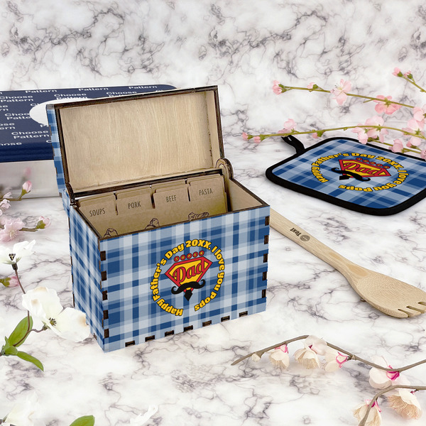 Hipster Dad Recipe Box - Full Color - In Context