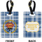 Hipster Dad Rectangle Luggage Tag (Front + Back)