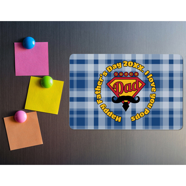 Hipster Dad Rectangular Fridge Magnet - LIFESTYLE