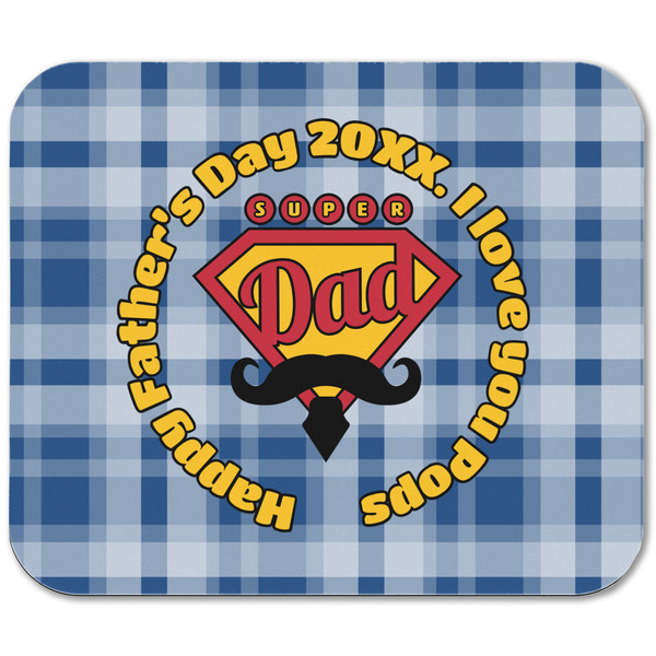 Hipster Dad Rectangular Mouse Pad - APPROVAL