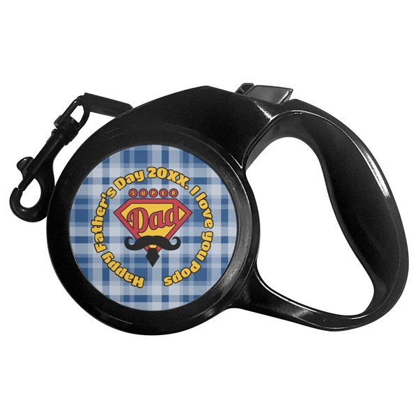 Custom Hipster Dad Retractable Dog Leash (Personalized)