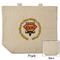 Hipster Dad Reusable Cotton Grocery Bag - Front & Back View