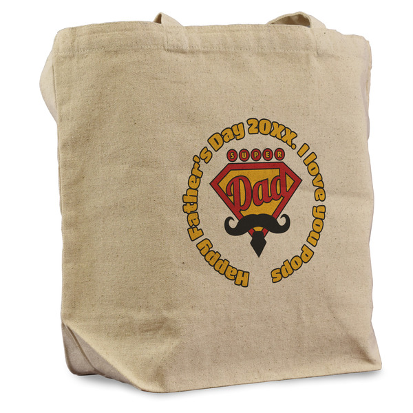 Custom Hipster Dad Reusable Cotton Grocery Bag - Single (Personalized)