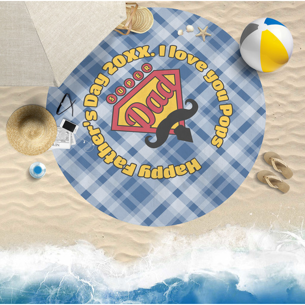 Hipster Dad Beach Towel Lifestyle