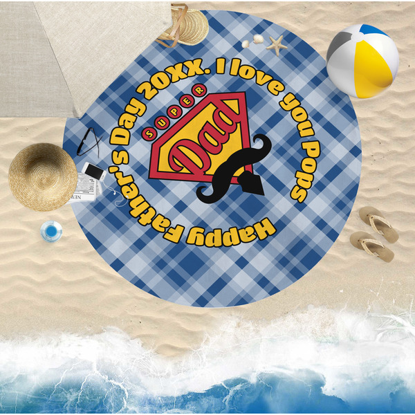 Hipster Dad Beach Towel Lifestyle