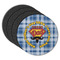 Hipster Dad Round Rubber Backed Coasters - Set of 4 (Personalized)