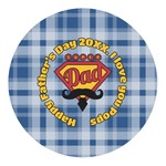 Hipster Dad Round Decal - Medium (Personalized)