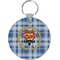 Hipster Dad Round Keychain (Personalized)