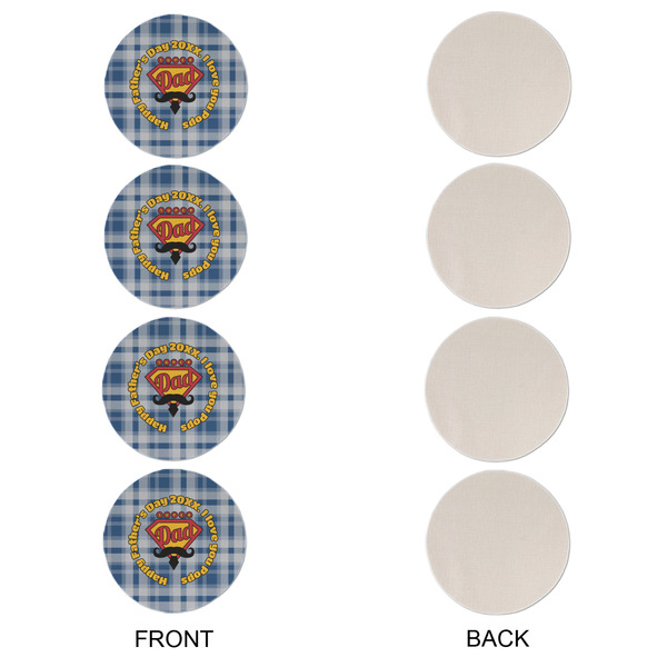 Hipster Dad Round Linen Placemats - APPROVAL Set of 4 (single sided)