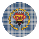 Hipster Dad Round Linen Placemat (Personalized)