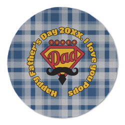 Hipster Dad Round Linen Placemat (Personalized)
