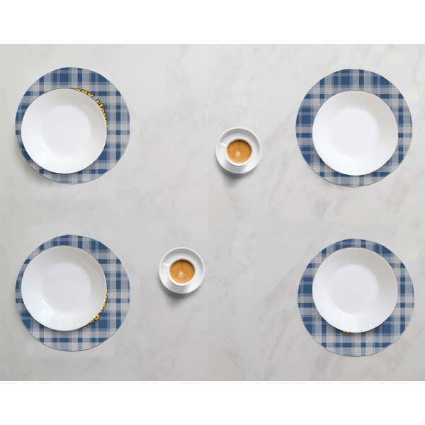 Hipster Dad Round Linen Placemats - LIFESTYLE (set of 4)