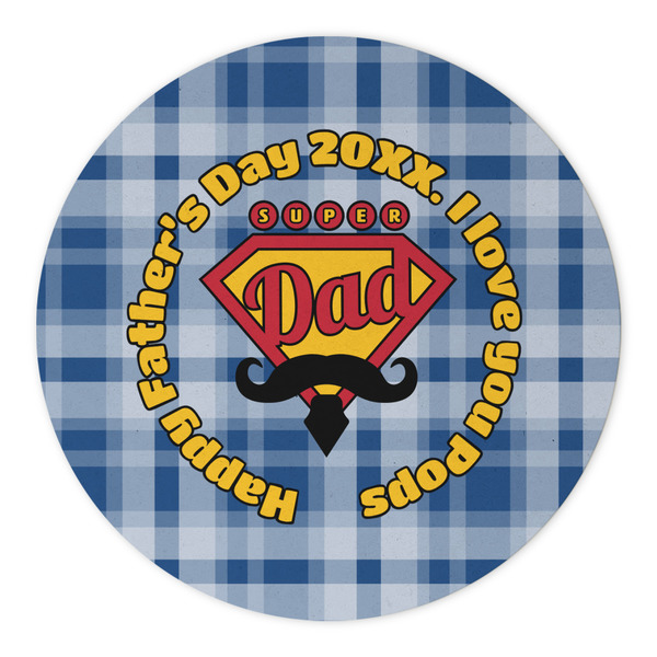 Hipster Dad Round Paper Coaster - Approval