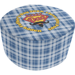 Hipster Dad Round Pouf Ottoman (Personalized)