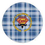 Hipster Dad Round Stone Trivet (Personalized)