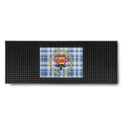 Hipster Dad Rubber Bar Mat (Personalized)