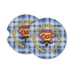 Hipster Dad Sandstone Car Coasters (Personalized)