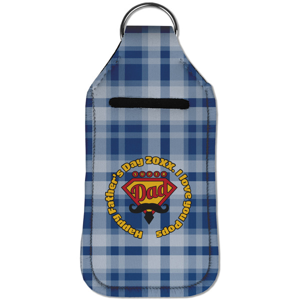 Hipster Dad Sanitizer Holder Keychain - Large (Front)