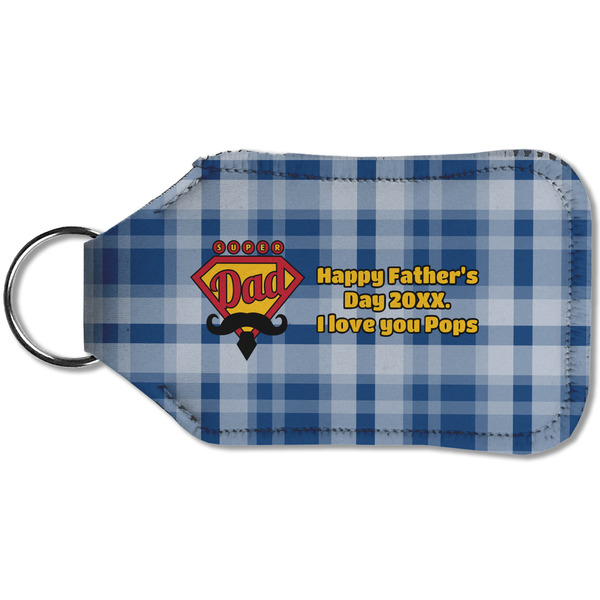 Hipster Dad Sanitizer Holder Keychain - Small (Back)