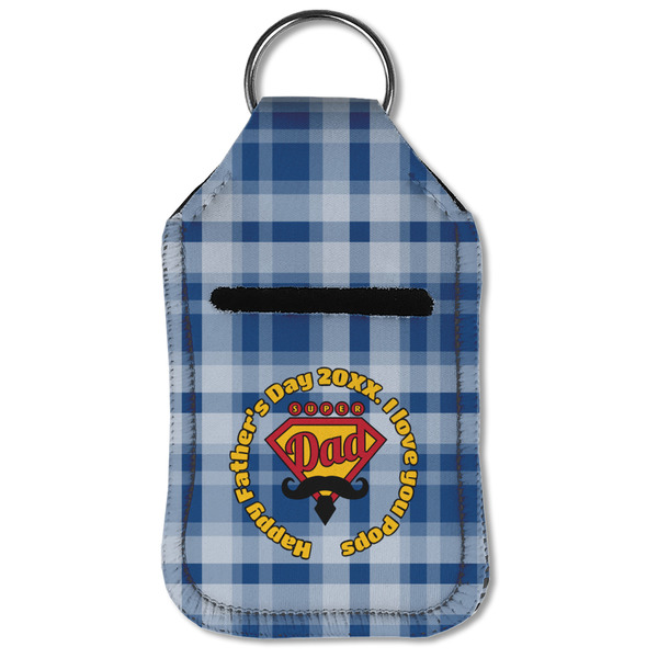 Hipster Dad Sanitizer Holder Keychain - Small (Front Flat)