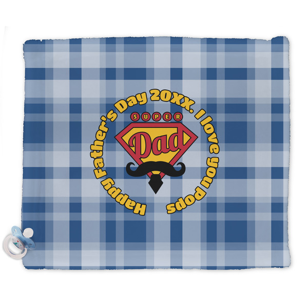 Custom Hipster Dad Security Blanket - Single Sided (Personalized)