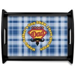 Hipster Dad Black Wooden Tray - Large (Personalized)