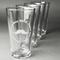 Hipster Dad Set of Four Engraved Pint Glasses - Set View
