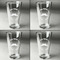 Hipster Dad Set of Four Engraved Beer Glasses - Individual View