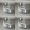 Hipster Dad Set of Four Personalized Stemless Wineglasses (Approval)