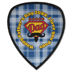 Hipster Dad Iron on Shield Patch A w/ Name or Text