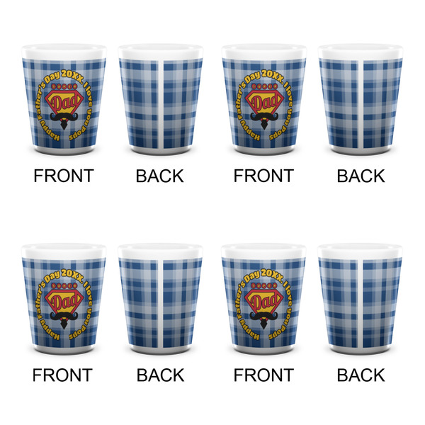 Hipster Dad Shot Glass - White - Set of 4 - APPROVAL