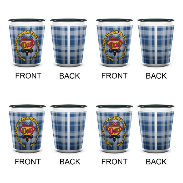 Hipster Dad Shot Glassess - Two Tone - Set of 4 - APPROVAL
