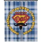 Hipster Dad Extra Long Shower Curtain - 70"x84" (Personalized)
