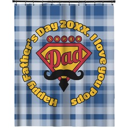 Hipster Dad Extra Long Shower Curtain - 70"x84" (Personalized)